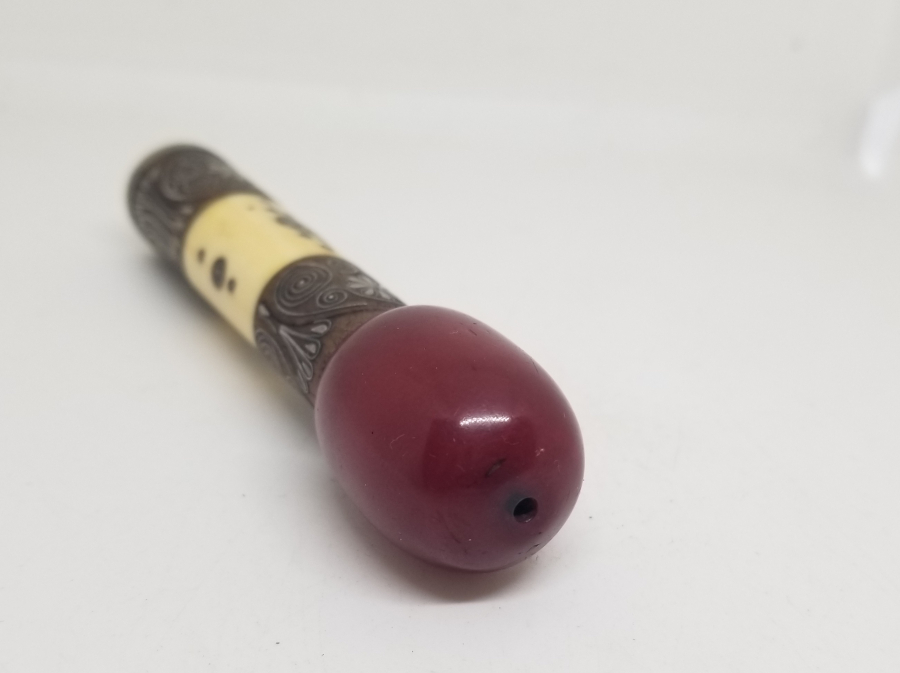 OSMANLI DÖNEMİ SIKMA KEHRİBAR EMZİKLİ AFYON YAPIMI SİGARA AĞIZLIĞI