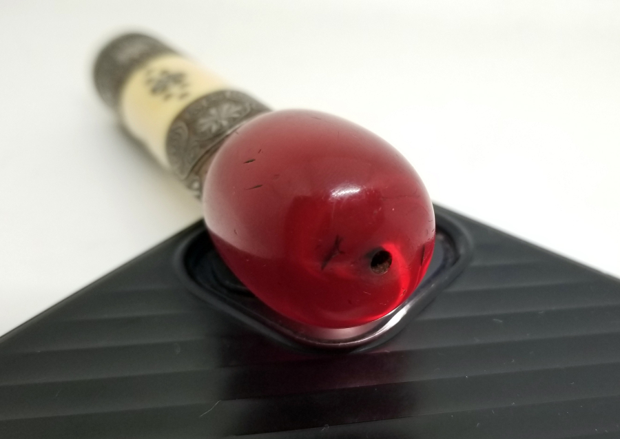 OSMANLI DÖNEMİ SIKMA KEHRİBAR EMZİKLİ AFYON YAPIMI SİGARA AĞIZLIĞI