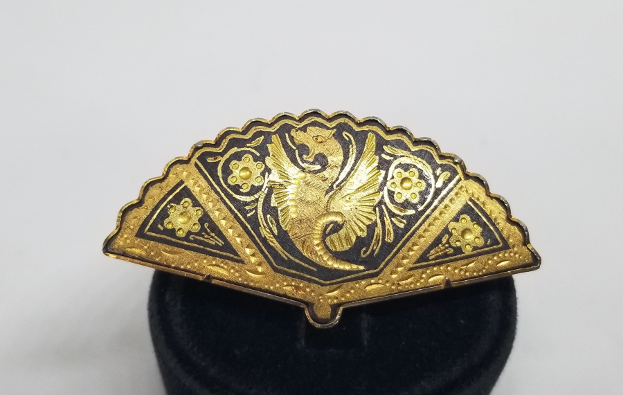 ÖZEL YAPIM ALTIN ÇAKMA İŞÇİLİKLİ TOLEDO BROŞ