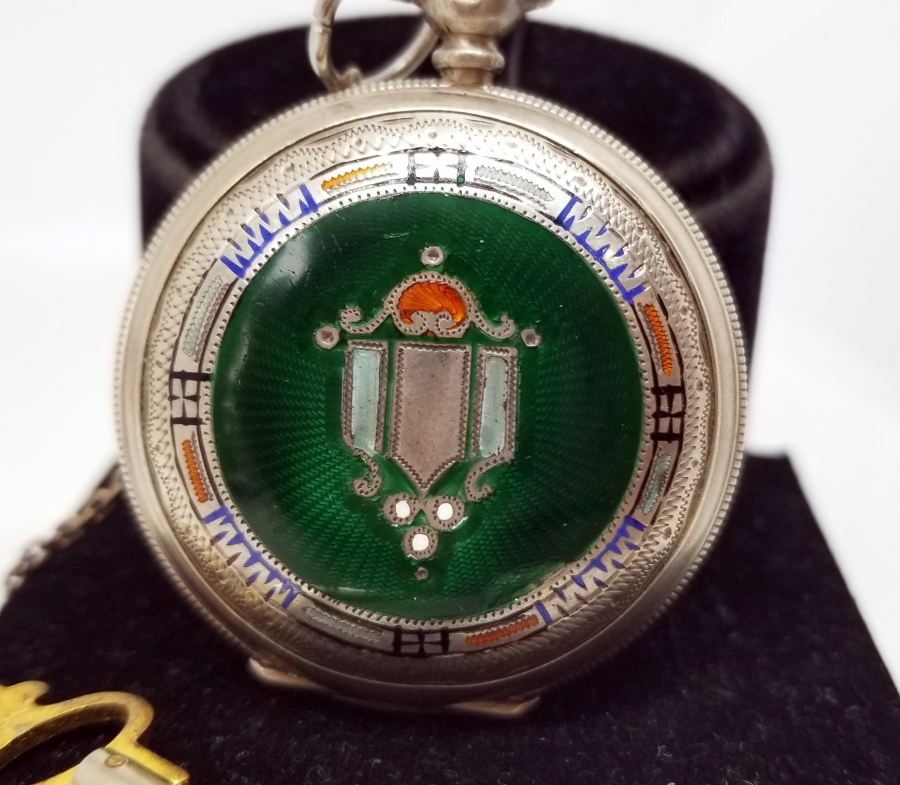 OSMANLI DÖNEMİ GÜMÜŞ KASA MİNE İŞÇİLİKLİ ÖZEL YAPIM CEP SAATİ