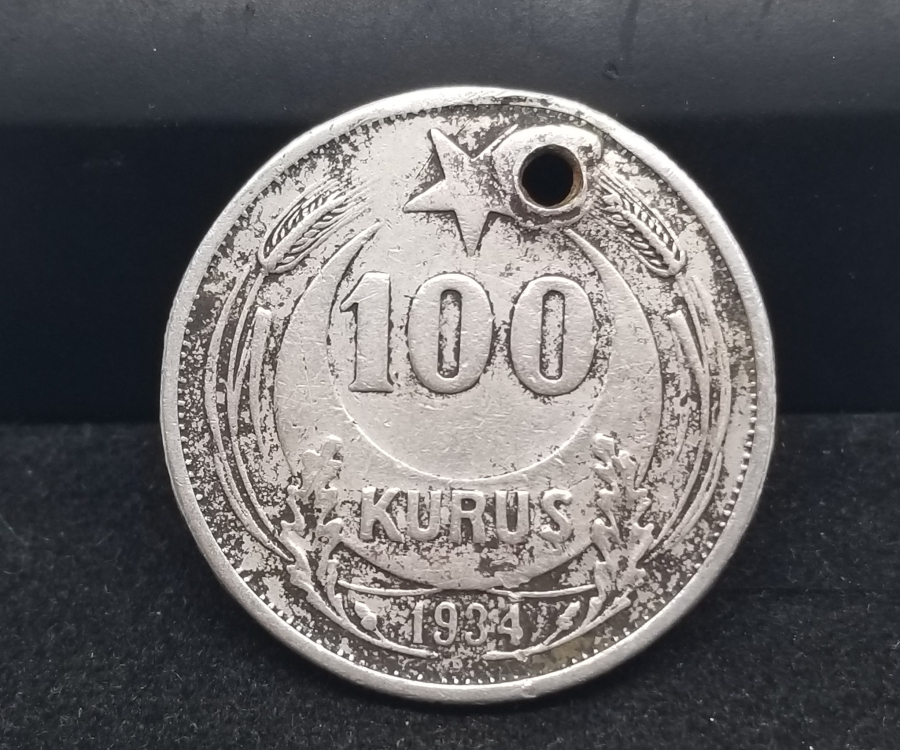 1934 YILI GÜMÜŞ 100 KURUŞ