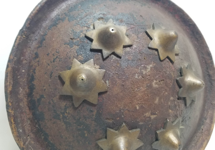 OSMANLI DÖNEMİ ÇOK NADİR YENİÇERİ FİL DERİSİ KALKAN