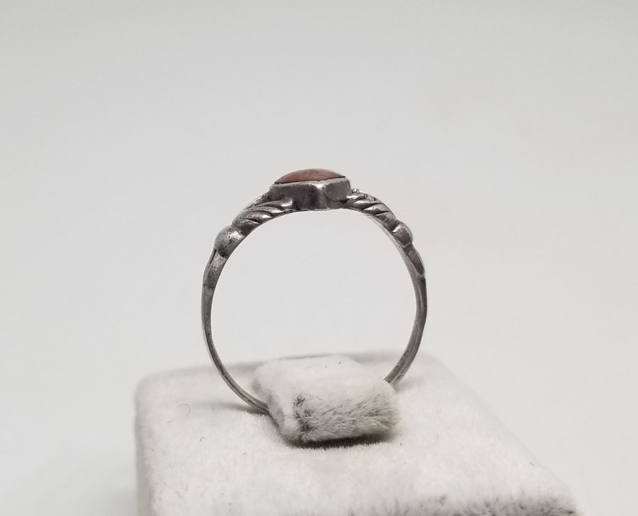 ZİHGİR FORMLU OSMANLI DÖNEMİ RUM İŞİ HANIMELİ GÜMÜŞ YÜZÜK