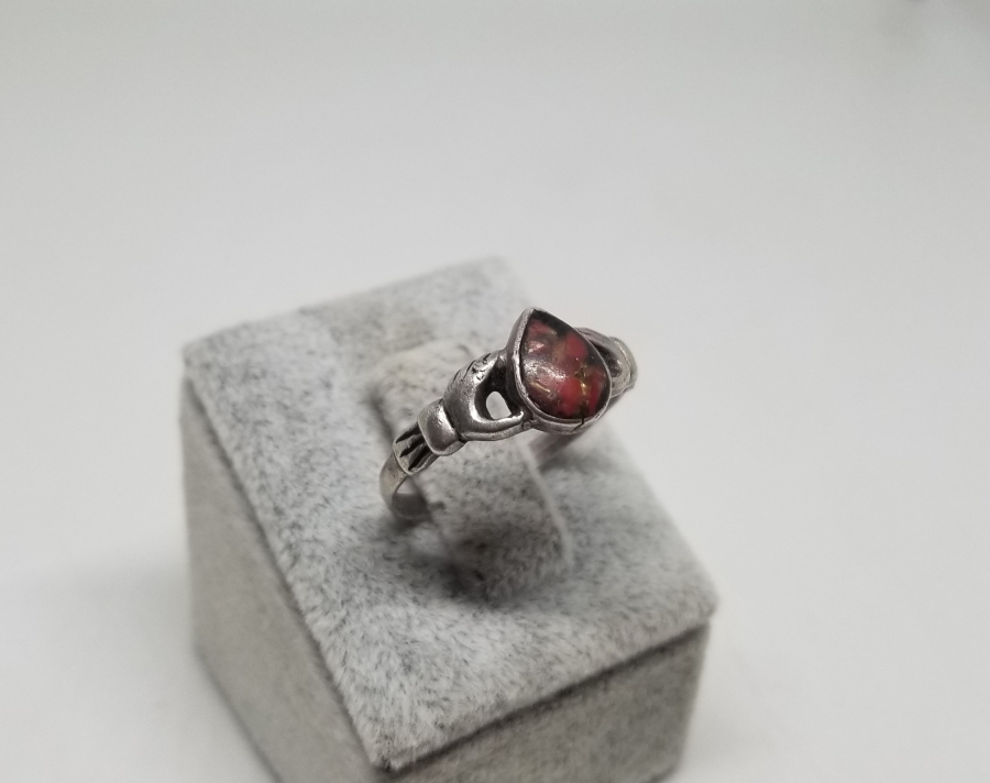 ZİHGİR FORMLU OSMANLI DÖNEMİ RUM İŞİ HANIMELİ GÜMÜŞ YÜZÜK