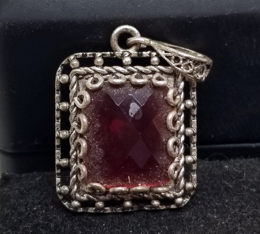 AKİK TAŞLI GÜMÜŞ KOLYE UCU