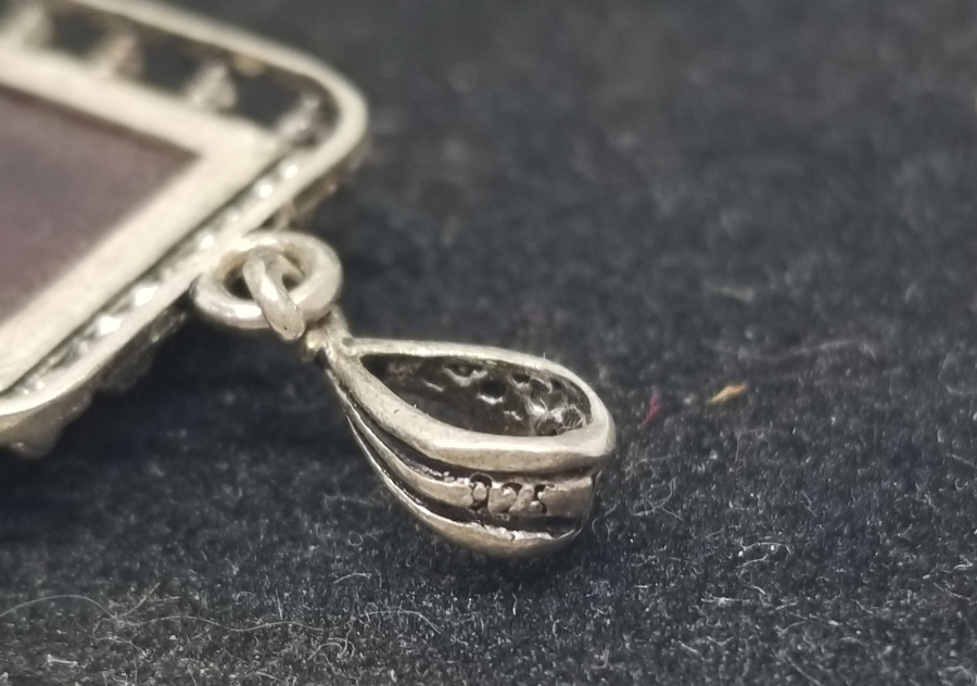 AKİK TAŞLI GÜMÜŞ KOLYE UCU