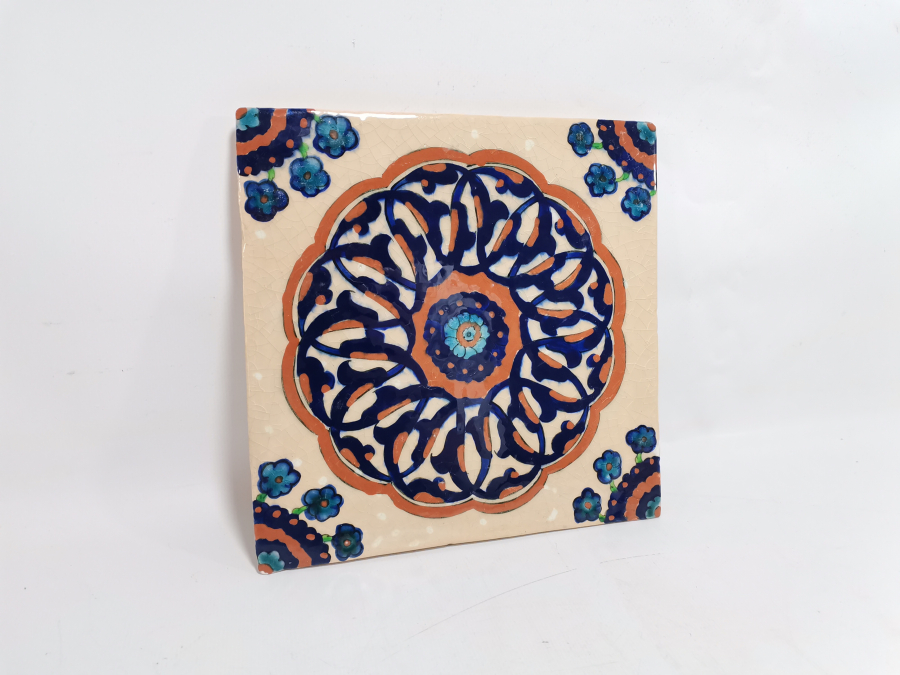 EL BOYAMA İŞÇİLİKLİ ANTİKA KÜTAHYA KARO