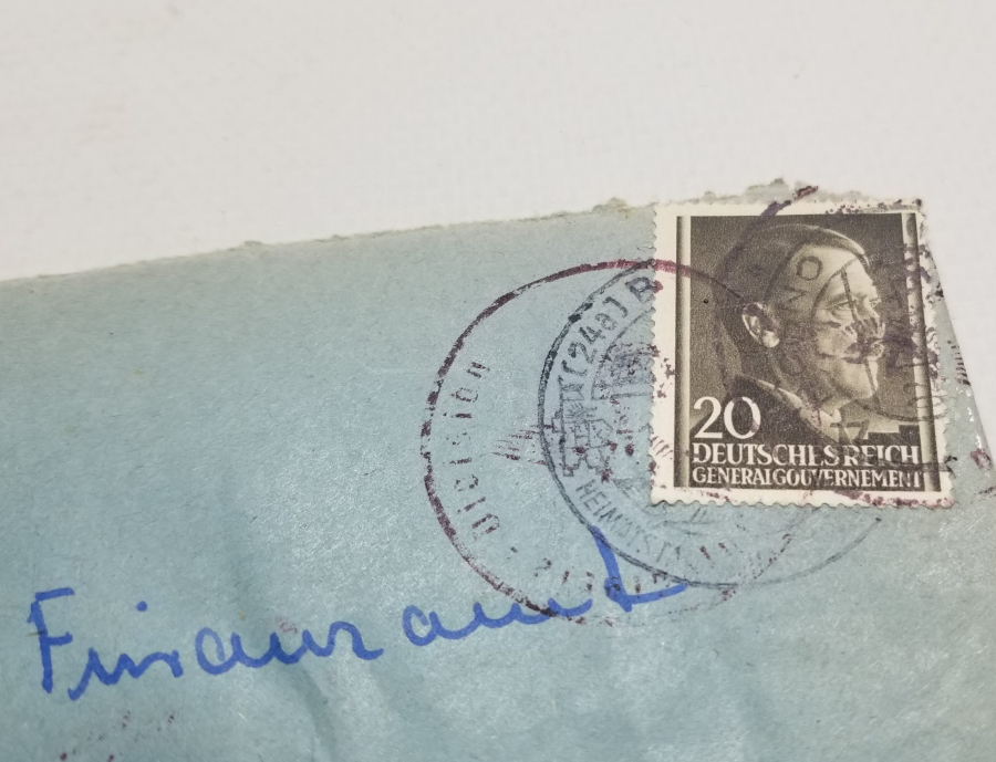 ÜZERİ NAZİ DAMGALI VE HİTLER PULLU 2. DÜNYA SAVAŞI ANTİKA MEKTUP ZARFI