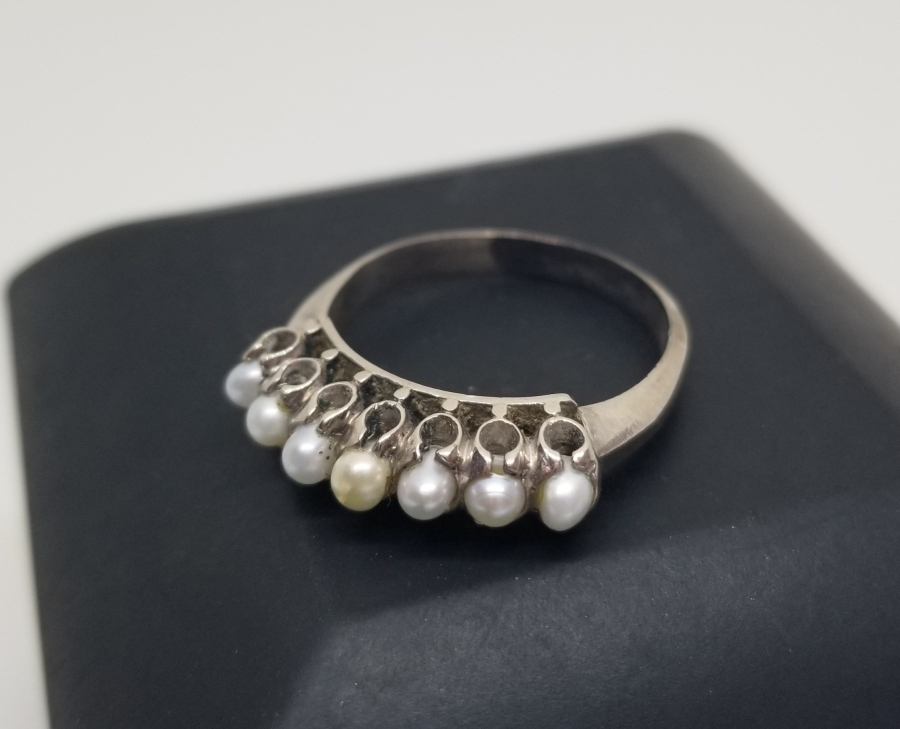 ÖZEL YAPIM İNCİLİ YÜZÜK