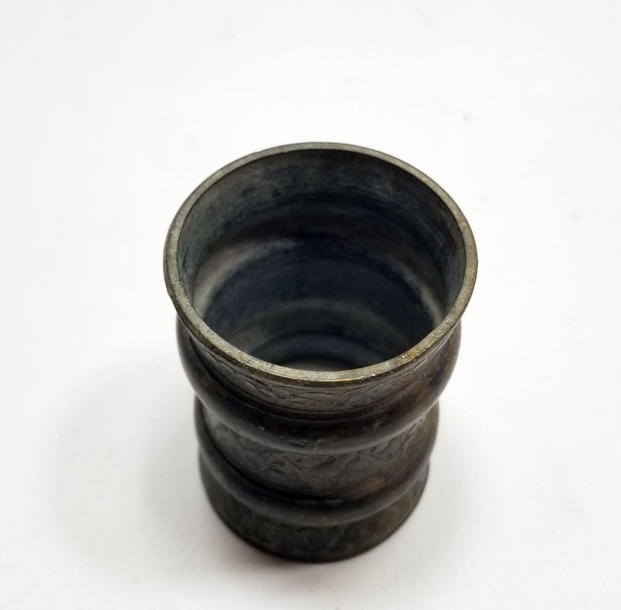 KABARTMA İŞÇİLİKLİ OSMANLI DÖNEMİ BRONZ NARGİLE PARÇASI