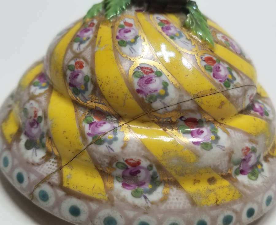 OSMANLI DÖNEMİ EL BOYAMA NADİR YILDIZ PORSELEN SARAY İŞİ İFTARİYELİK KAPAĞI