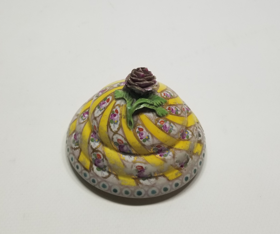 OSMANLI DÖNEMİ EL BOYAMA NADİR YILDIZ PORSELEN SARAY İŞİ İFTARİYELİK KAPAĞI