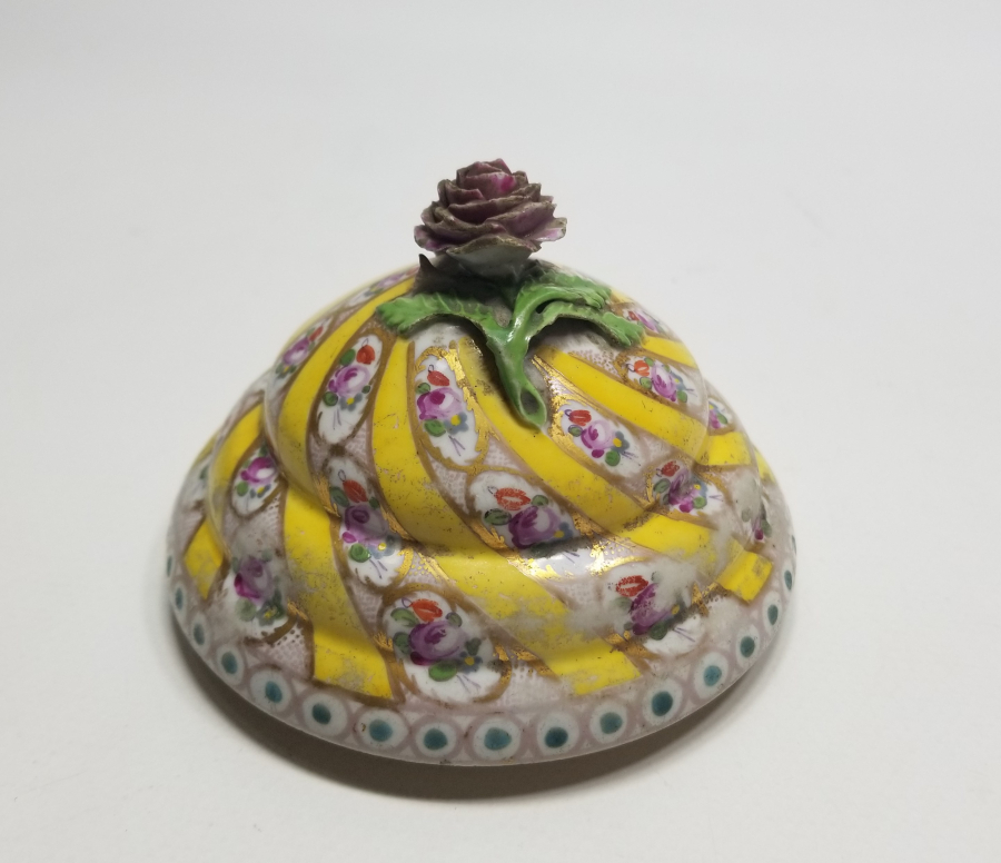 OSMANLI DÖNEMİ EL BOYAMA NADİR YILDIZ PORSELEN SARAY İŞİ İFTARİYELİK KAPAĞI