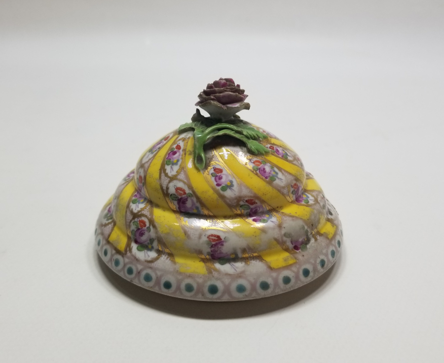 OSMANLI DÖNEMİ EL BOYAMA NADİR YILDIZ PORSELEN SARAY İŞİ İFTARİYELİK KAPAĞI