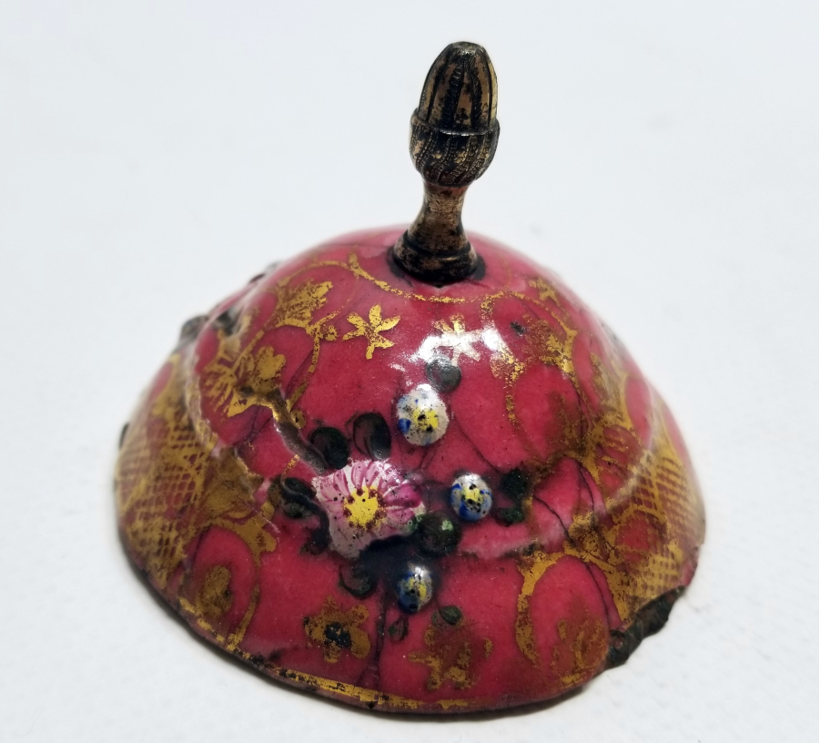 ÜZERİNDE MEVLEVİ SİKKESİ BULUNAN OSMANLI DÖNEMİ EL BOYAMA NADİR ESERİ İSTANBUL İFTARİYELİK KAPAĞI