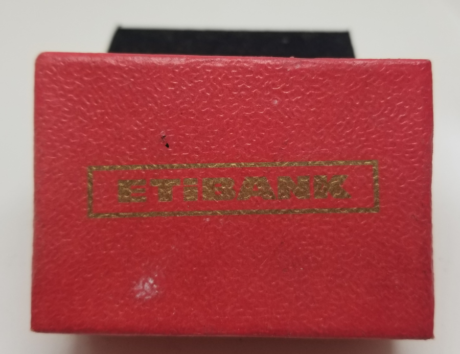 ETİBANK YAZILI ANTİKA KAPAKLI KUTU