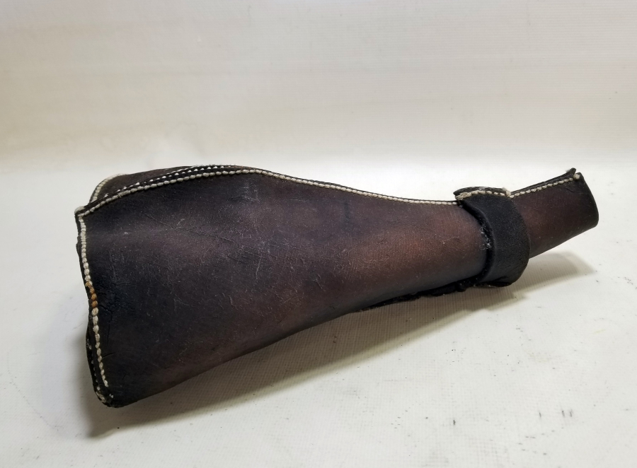 OSMANLI DÖNEMİ DERİDEN MAMUL NADİR YENİÇERİ BARUTLUK