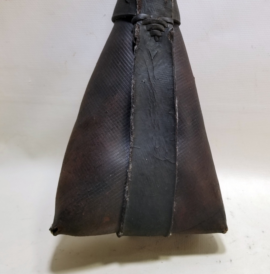 OSMANLI DÖNEMİ DERİDEN MAMUL NADİR YENİÇERİ BARUTLUK