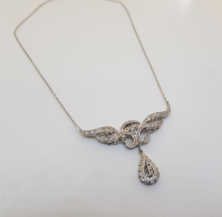 PIRLANTA TAŞLI ÖZEL YAPIM GERDANLIK - KOLYE