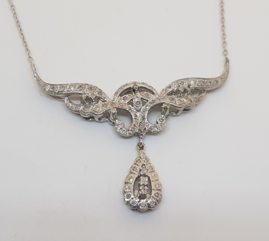 PIRLANTA TAŞLI ÖZEL YAPIM GERDANLIK - KOLYE