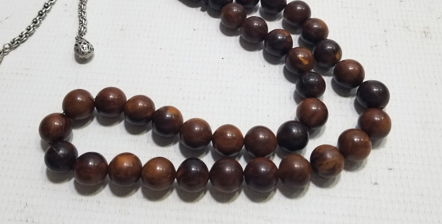 KEMANE TORNA YAPIMI GÜMÜŞ PÜSKÜLLÜ BÜYÜK BOY KUKA TESPİH