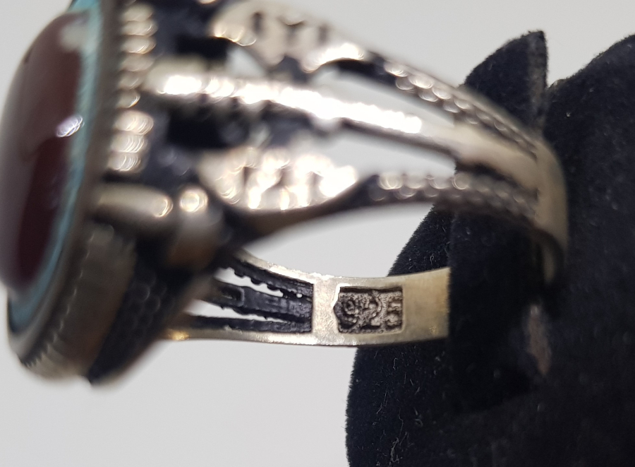 KABARTMA İŞÇİLİKLİ ÖZEL YAPIM GÜMÜŞ YÜZÜK