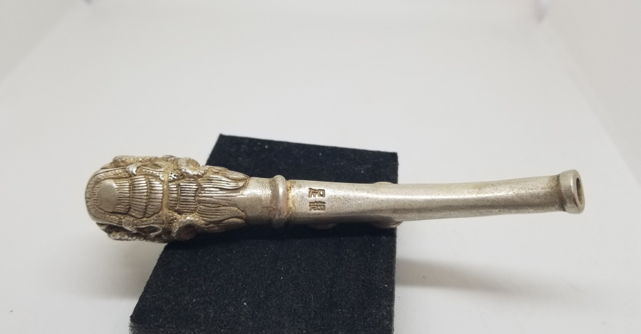 ÜZERİ DOĞAL TAŞLI VE DAMGALI NADİR TİPTE UZAKDOĞU SİGARA AĞIZLIĞI