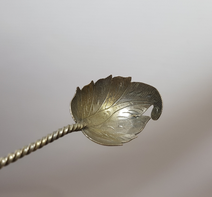 KALEM VE TESTERE İŞÇİLİKLİ UZAK DOĞU YAPIMI ANTİKA ALTILI ÇAY KAŞIĞI SETİ