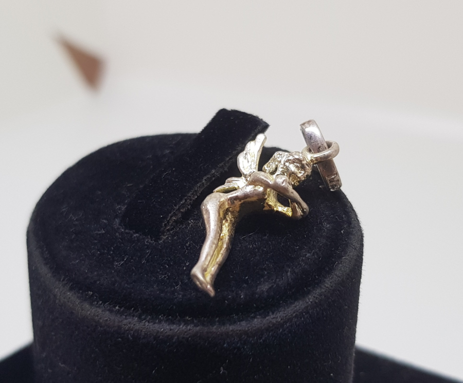 MELEK FİGÜRLÜ GÜMÜŞ KOLYE UCU