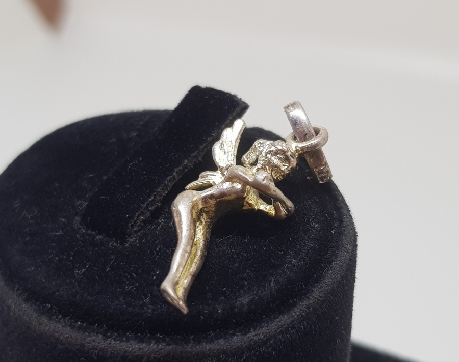 MELEK FİGÜRLÜ GÜMÜŞ KOLYE UCU