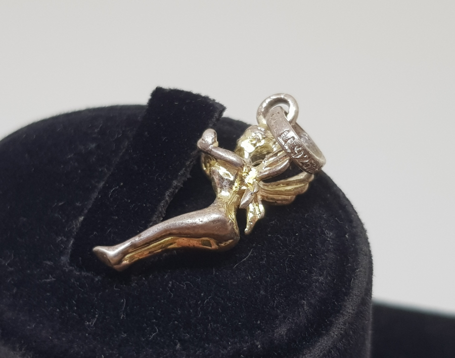 MELEK FİGÜRLÜ GÜMÜŞ KOLYE UCU