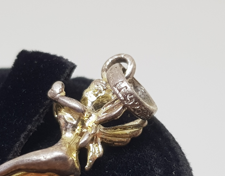 MELEK FİGÜRLÜ GÜMÜŞ KOLYE UCU