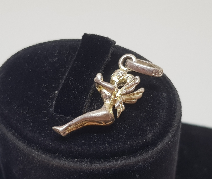 MELEK FİGÜRLÜ GÜMÜŞ KOLYE UCU