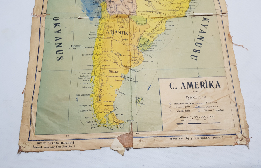 ANTİKA GÜNEY AMERİKA HARİTASI