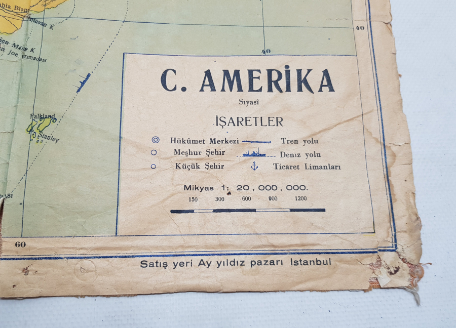 ANTİKA GÜNEY AMERİKA HARİTASI