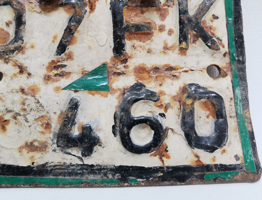 ANTİKA BİSİKLET PLAKASI