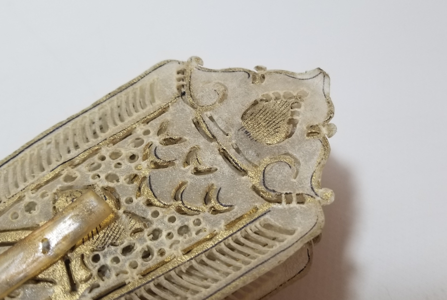 KOMPLE BOYNUZDAN MAMÜL ANTİKA YELPAZE