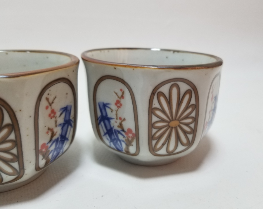 EL BOYAMA ANTİKA BÜYÜK BOY İKİ ADET ZARF FİNCANI