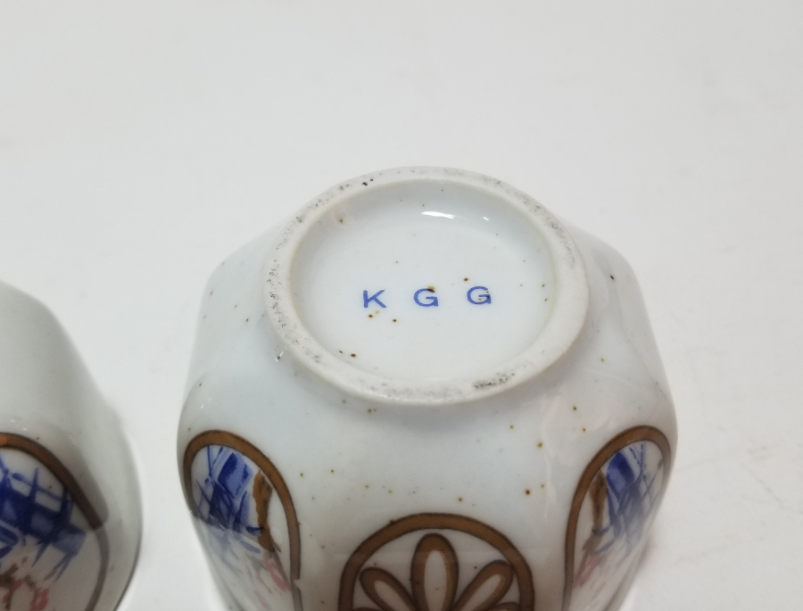 EL BOYAMA ANTİKA BÜYÜK BOY İKİ ADET ZARF FİNCANI