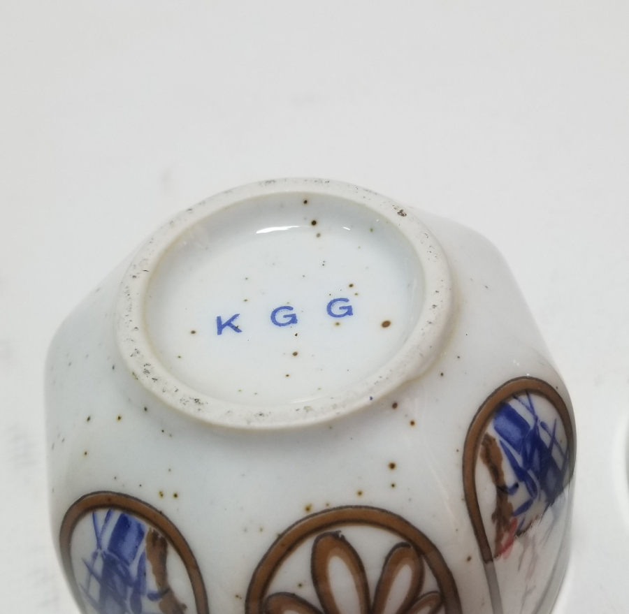 EL BOYAMA ANTİKA BÜYÜK BOY İKİ ADET ZARF FİNCANI