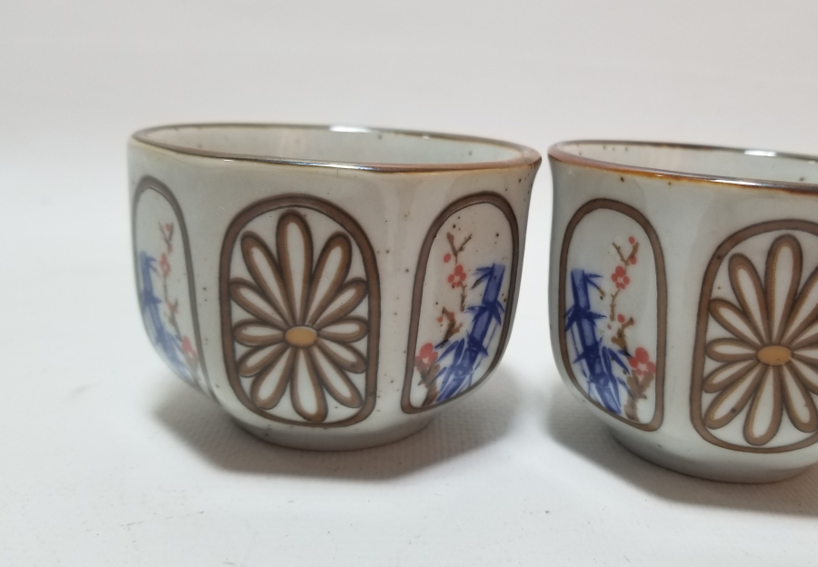 EL BOYAMA ANTİKA BÜYÜK BOY İKİ ADET ZARF FİNCANI