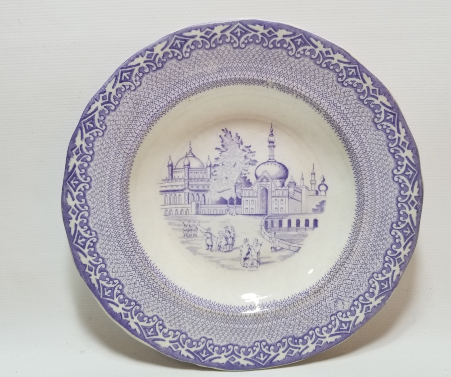 ORYANTALİST GÖRSELLİ OSMANLI DÖNEMİ PORSELEN TABAK