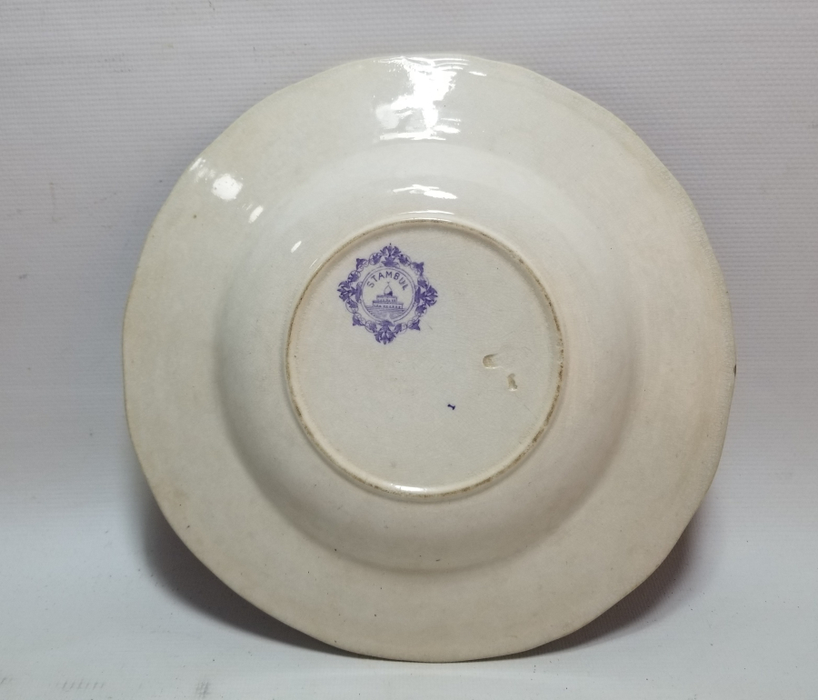 ORYANTALİST GÖRSELLİ OSMANLI DÖNEMİ PORSELEN TABAK