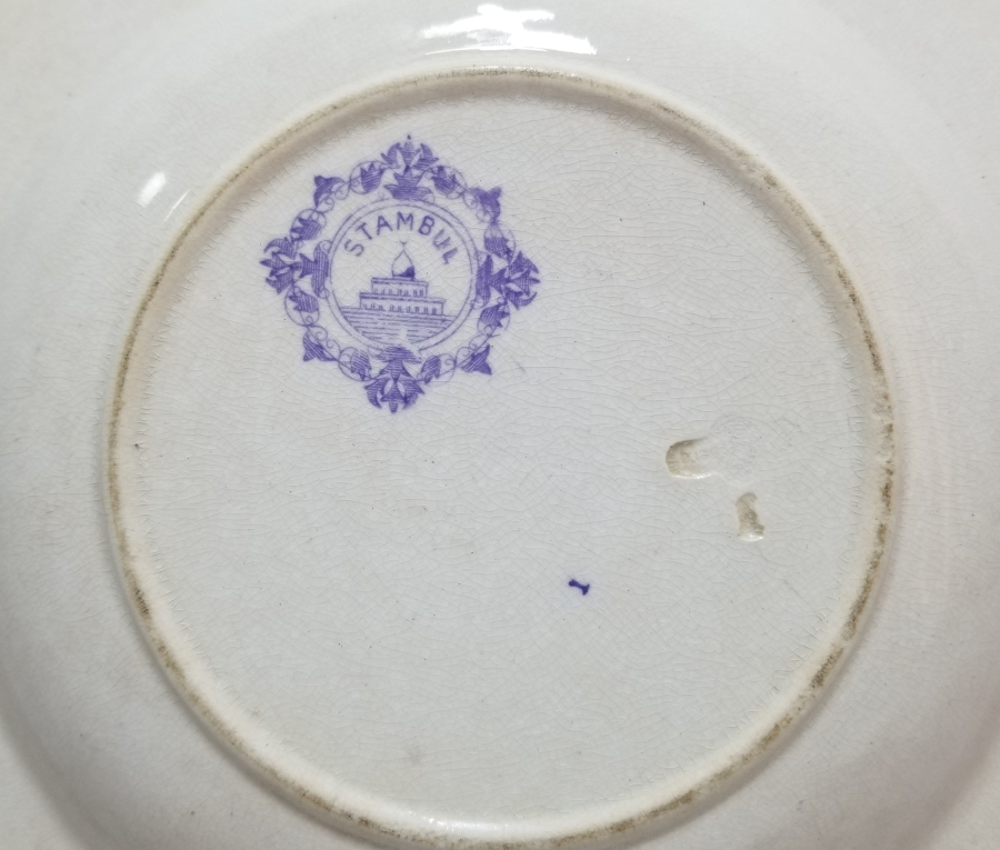 ORYANTALİST GÖRSELLİ OSMANLI DÖNEMİ PORSELEN TABAK