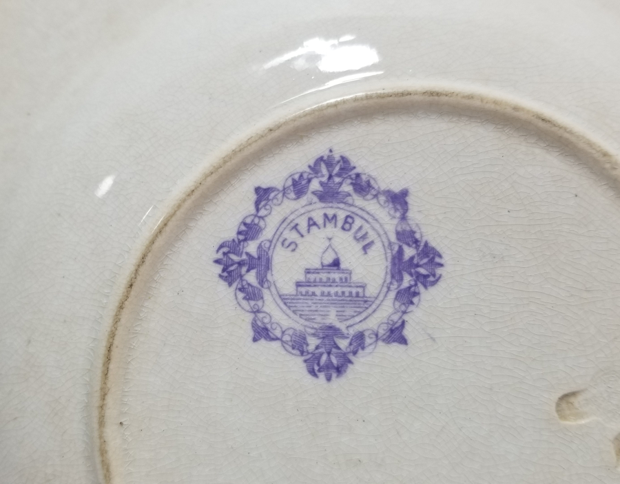 ORYANTALİST GÖRSELLİ OSMANLI DÖNEMİ PORSELEN TABAK