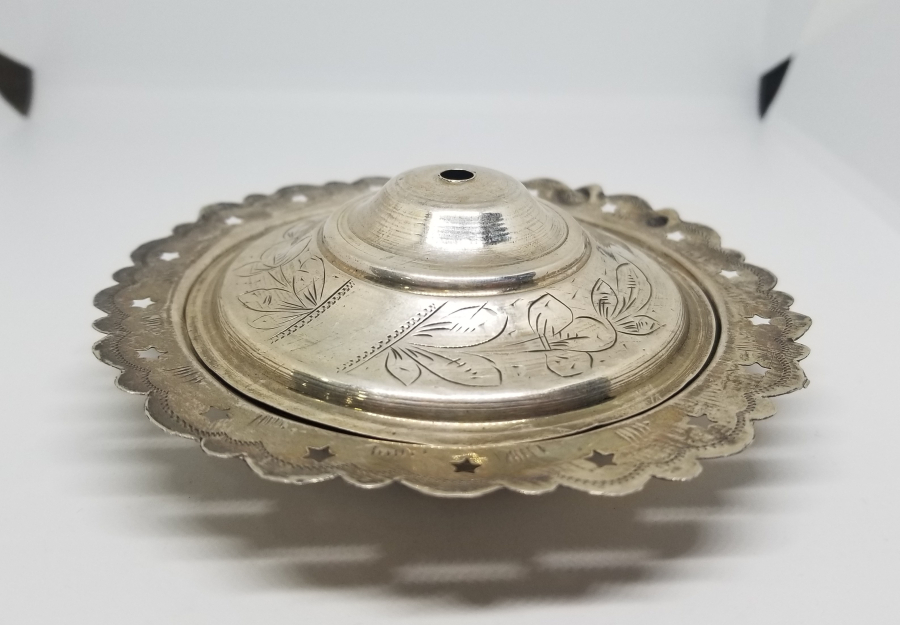 ÜZERİ KALEM İŞÇİLİKLİ VE TUĞRALI OSMANLI DÖNEMİ GÜMÜŞ MAMA KABI