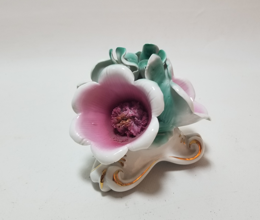 ALTIN VARAKLI ANTİKA PORSELEN BİBLO