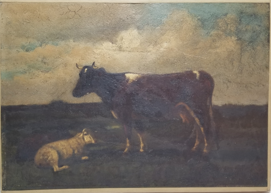 TUVAL ÜZERİ YAĞLIBOYA ANTİKA TABLO