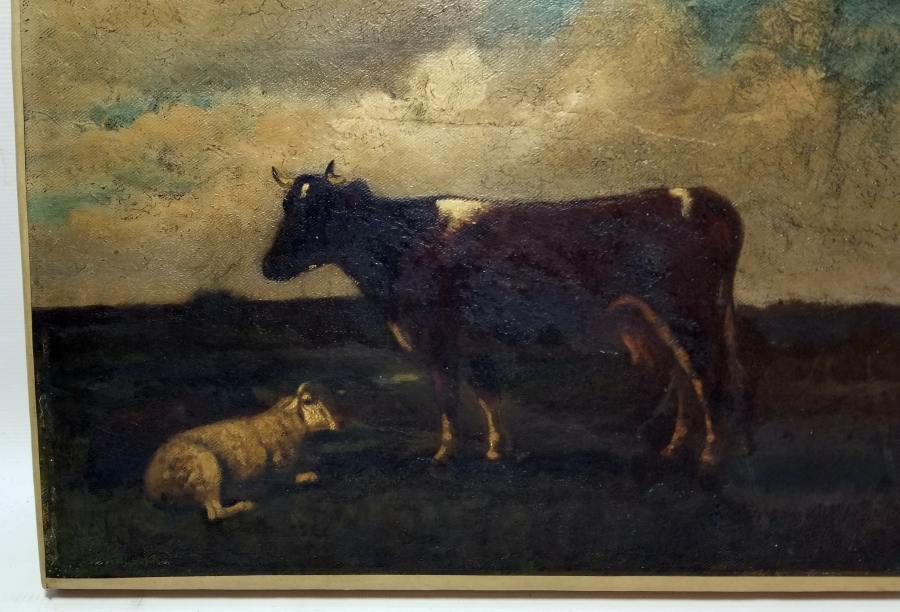 TUVAL ÜZERİ YAĞLIBOYA ANTİKA TABLO