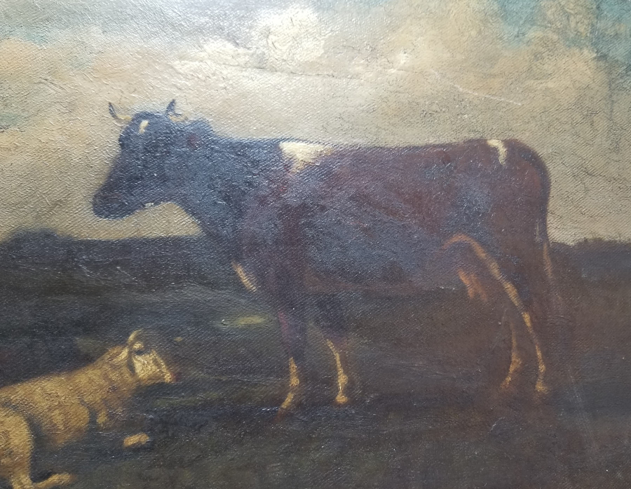 TUVAL ÜZERİ YAĞLIBOYA ANTİKA TABLO